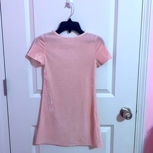 Light Pink Velvet Dress Size 8